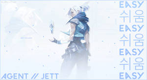 Valorant Jett Korean White-themed Poster Wallpaper