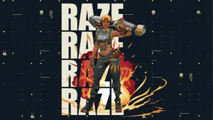 Valorant Raze Explosive Entrance Wallpaper