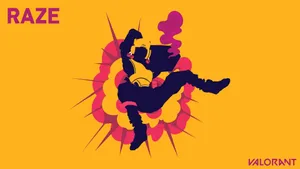Valorant Raze Explosive Entrance Wallpaper