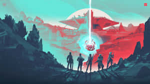 Valorant_ Team_ Advances_ Under_ Dome Wallpaper