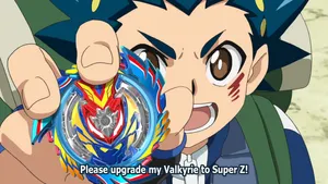 Valt Aoi Holding Valkyrie Beyblade Wallpaper