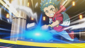 Valt Aoi Launching Beyblade Anime Action Wallpaper