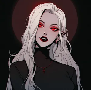 Vampire Pfp With Red Eyes Wallpaper