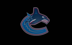 Vancouver Canucks Logo On Black Wallpaper