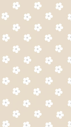 Vanilla Floral Pattern Background Wallpaper