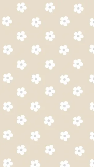 Vanilla Floral Pattern Background Wallpaper