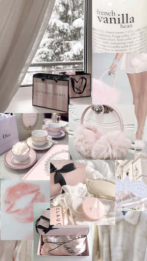 Vanilla Girl Aesthetic Collage Wallpaper