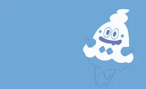 Vanillish Sky Blue Art Wallpaper