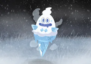 Vanillish Standing On Snowy Grass Wallpaper