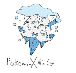 Vanilluxe And Nicolas Cage Funny Pokemon Wallpaper