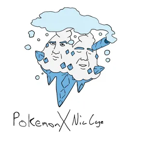 Vanilluxe And Nicolas Cage Funny Pokemon Wallpaper