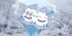 Vanilluxe From Pokemon In Snow Wallpaper