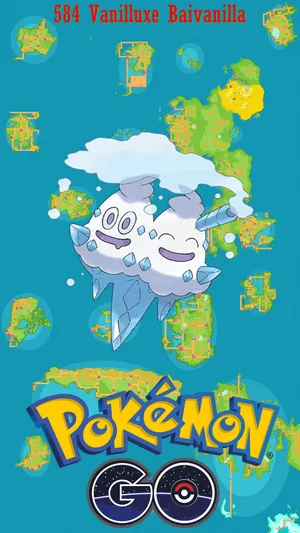 Vanilluxe In Pokemon Go Blue Wallpaper