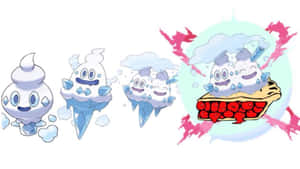 Vanilluxe On Pie Slice Pokemon Wallpaper