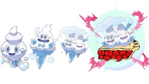 Vanilluxe On Pie Slice Pokemon Wallpaper