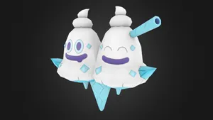 Vanilluxe Pokemon 3d Render Wallpaper