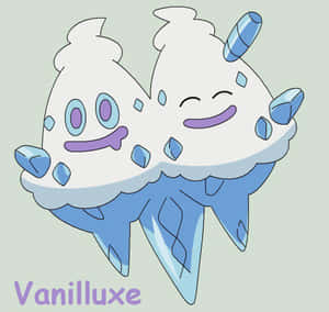 Vanilluxe Pokemon Art Off-white Wallpaper