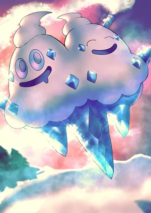 Vanilluxe Pokemon Digital Fanart Wallpaper
