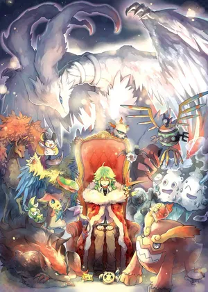 Vanilluxe With N And Other Pokemon Wallpaper