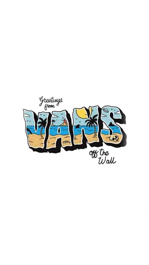 Vans Logo Representing Off-the-wall Beach Style Wallpaper