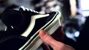 Vans Off The Wall Black Shoe Wallpaper