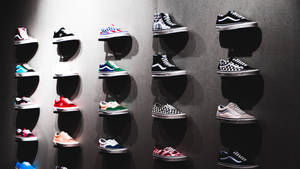 Vans Shoes Wall Display Wallpaper