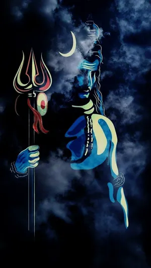 Vapid Facial Expression Of Lord Shiva Wallpaper
