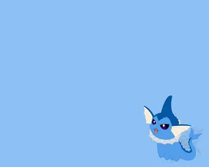 Vaporeon Minimalist Blue Wallpaper