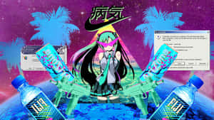 Vaporwave Aesthetic Anime Girl Wallpaper