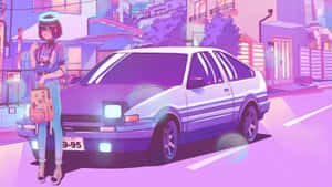 Vaporwave Aesthetic Carand Girl4 K U H D Wallpaper