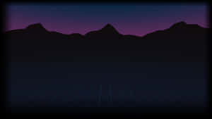 Vaporwave Mountains Vintage Grunge Aesthetic Wallpaper