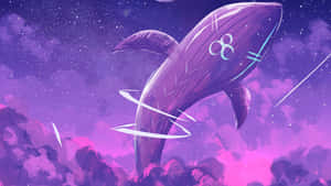 Vaporwave Space Whale4 K U H D Wallpaper