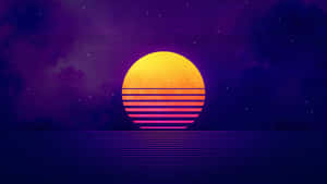 Vaporwave Sunset4 K Ultra H D Wallpaper