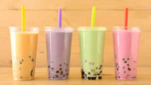 Variety Boba Tea Flavors Wallpaper