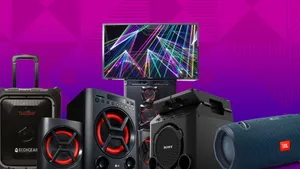 Various Party Speaker Systems Illustration Wallpaper