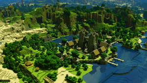 Vast Forest Of Minecraft Landscape Wallpaper