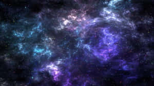 Vast Starry Sky In A Black And Purple Galaxy Wallpaper