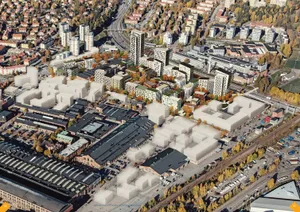 Vasteras City Aerial View Sweden Wallpaper