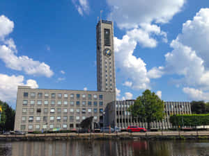 Vasteras City Hall Tower Sweden Wallpaper