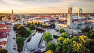 Vasteras Cityscape Sweden Wallpaper