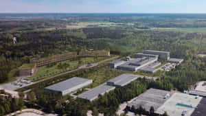 Vasteras Industrial Area Aerial View Wallpaper