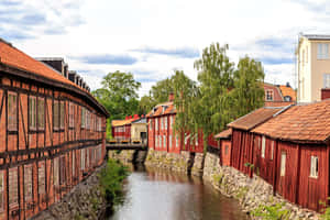 Vasteras Sweden Traditional Architecture Wallpaper