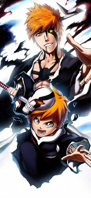 Vasto Lorde And Young Hollow Ichigo Bleach Iphone Wallpaper