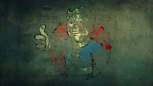 Vault Boy Thumbs Up Graffiti Wallpaper