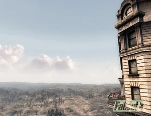 Vault-tec Logo Displayed On A Weathered Wall Wallpaper