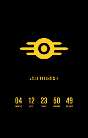 Vault-tec Logo On A Blue Background Wallpaper