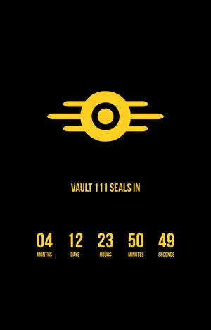 Vault-tec Logo On A Blue Background Wallpaper