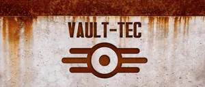 Vault-tec Logo On A Rustic Surface Wallpaper