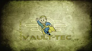 Vault-tec Themed Background With Gears Wallpaper