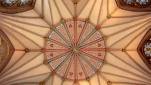 Vaulted Ceiling Of York Minster Cathedral Wallpaper